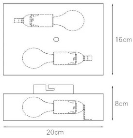Lucide 12219/02/31 - Fali lámpa OVALIS 2xE14/9W/230V