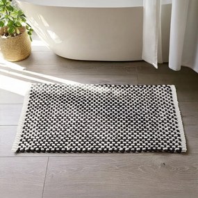 Fekete-fehér textil fürdőszobai kilépő 50x80 cm Covelo – Wenko