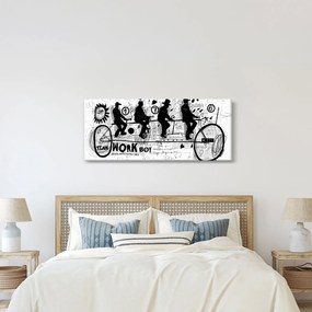 Kép - Csapatmunka, biciklizés (120x50 cm)