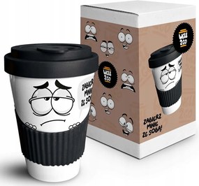 Thermo Kerámia Bögre Vigyél Magaddal Egy Elegáns Smiley Bögre