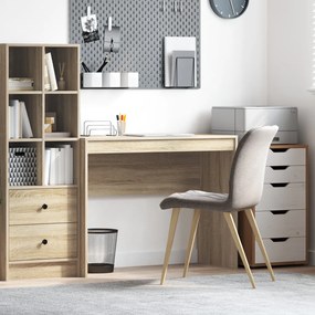 vidaXL Íróasztal Sonoma tölgy Mérnökileg kezelt fa 100 x 40 x 76 cm