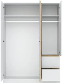 BASIT Gardrób Szekrény Fehér Színben 147 cm