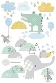 Animals in the Rain gyerek falmatrica - Ambiance