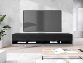 Függesztett TV szekrény Adenuk 140 MDF (fekete + fekete gyapjú) . 1106326