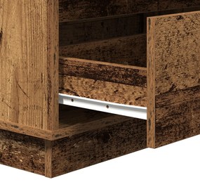 LED-es éjjeli szekrény Régi fa 71x34,5x75 cm Mérnöki fa