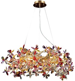 Kristály csillár zsinóron 16xG9/40W/230V színes