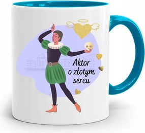 Színésznőnek Bögre Kék Születésnapi Ajándék fényképes nyomtatással