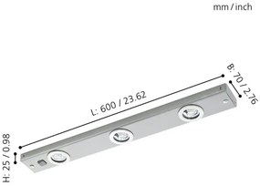 Eglo 93707 - LED Kompakt lámpa KOB 3xLED/2,3W/230V
