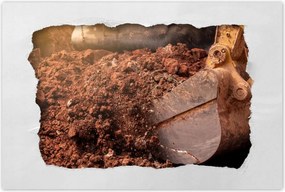 Poszterek 120x80 Föld ásó kotrógép