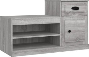 vidaXL szürke sonoma színű szerelt fa cipősszekrény 100x42x60 cm