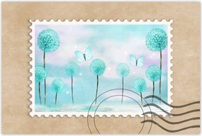 Poszterek 120x80 Pillangók Türkiz világ