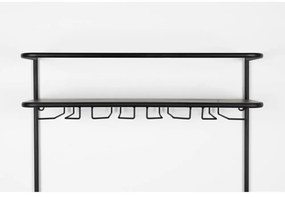 Fekete rattan bortartó szekrény Guuji - White Label