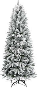Műkarácsonyfa LED -es lámpákkal Fehér 240cm PVC
