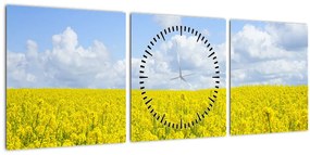 Egy sárga mező képe (órával) (90x30 cm)