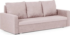 DELLA Háromszemélyes kinyitható kanapé Rózsaszín