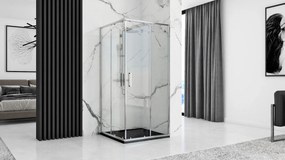 Rea Grand Black, ásványkőből készült zuhanytálca 90x90x3,5 cm, REA-K4595
