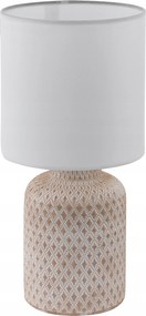 Asztali lámpa Eglo Bellariva bézs, fehér 40 W