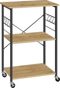 Gurulós tárolóasztal 3 polccal TAYLOR ARTISAN 60x40 cm