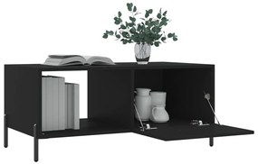 Fekete szerelt fa dohányzóasztal 90 x 50 x 40 cm