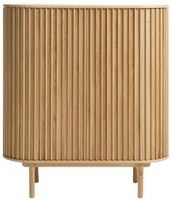 Natúr színű szekrény tölgyfa dekorral 110x125 cm Carno – Unique Furniture