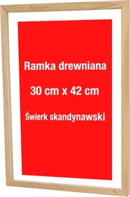 Fa képkeret A3 30x42 skandináv lucfenyő védőbevonattal