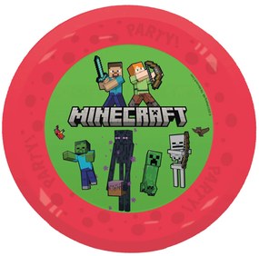 Minecraft Party micro prémium műanyag lapostányér 4 db-os szett 21 cm