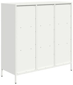 fehér acél tálalószekrény 101,5 x 39 x 103,5 cm