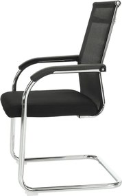 Tárgyalószék, fekete/ezüst, ESIN