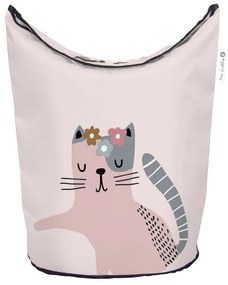 Rózsaszín szövet gyerek tárolókosár Meow Meow - Butter Kings