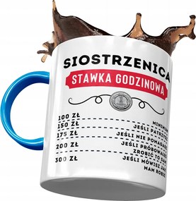 Kék Bögre Unokahúgnak Születésnap Ajándék Nyomtatott Fotóval