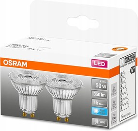 2x Led izzó szett GU10 4,3W 50W 4000K Osram