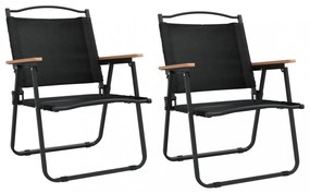 2 db fekete oxford szövet camping szék 54 x 55 x 78 cm