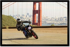 Poszterek keretben 60x40 Motorkerékpár a Golden Gate-nél