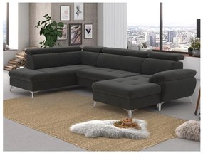 CATANIA balos sarok ülőgarnitúra, tárolóval, balos, grafit