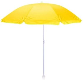Fém csöves Strand napernyő, 1,5 m átmérő, sárga, hordozótáskával