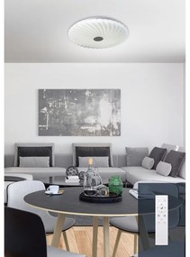 Fehér LED dimmelhető mennyezeti lámpa távirányítóval 38,5x38,5 cm Calipso – Candellux Lighting