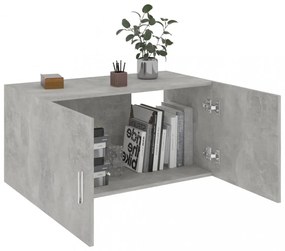 betonszürke szerelt fa falra szerelhető szekrény 80x39x40 cm