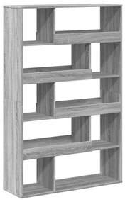 szürke sonoma színű szerelt fa könyvespolc 100 x 33 x 156,5 cm