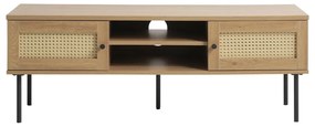 Natúr színű TV-állvány tölgyfa dekorral 120x43 cm Pensacola – Unique Furniture