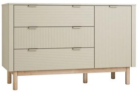 Bézs alacsony gyerek komód 144,5x52 cm Miloo – Pinio