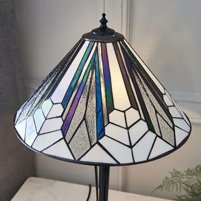 Endon klasszikus tiffany asztali lámpa astoria fekete sokszínű end63939