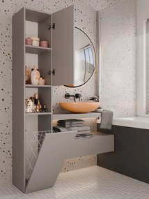 Faenza Nel III fürdőszoba szekrény, 30x31x174 cm, agyag színű