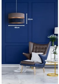 Duolla - Csillár zsinóron DUO 1xE27/15W/230V átm. 40 cm kék