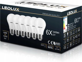 Izzó E27 10W =100W Smd 3000K meleg prémium Ledlux nem villog 6DB-OS Készlet
