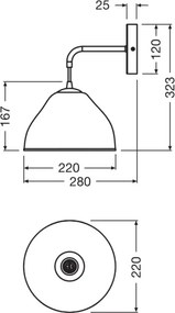 Osram - CAMEL BELL fali lámpa 1xE14/5,5W/230V