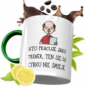 Zöld Bögre Edzőnek Ajándék, fényképes nyomattal