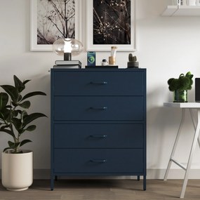 Komód CARLA , 800 x 1015 x 400 mm, Modern: sötétkék