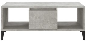 Betonszürke szerelt fa dohányzóasztal 90x50x36,5 cm
