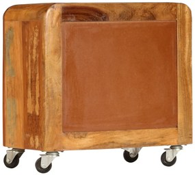 Tömör újrahasznosított fa éjjeliszekrény 50 x 30 x 50 cm