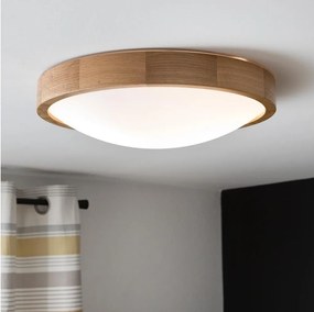 Brilagi-LED RGBW Dimmelhető mennyezeti lámpa CARVALHO SLIM 2xE27/15W/230V Wi-Fi tölgy átm. 37 cm